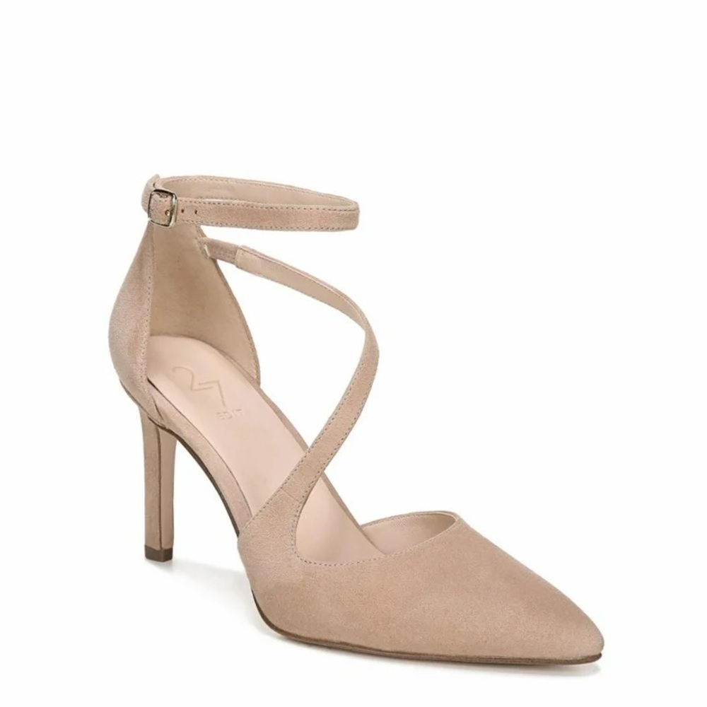27 EDIT Naturalizer Women's Abilyn Strappy Heels Taupe Suede